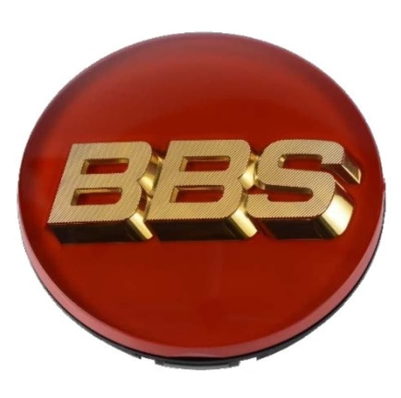 כובעי מרכז BBS 70 מ"מ אדום עם לוגו זהב